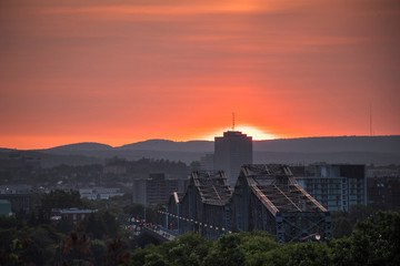 Sunset over the city of Ottawa 