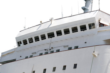 captain's bridge on passenger cruise ship