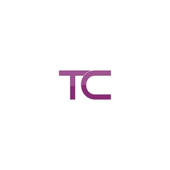 TC letter modern abstract alphabet company logo design icon template