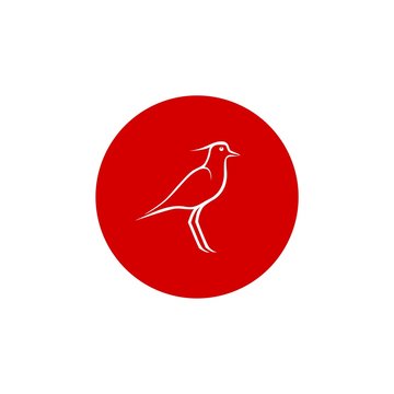 recommend clip art: Bird logo icon, line concept circle design