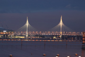 Skyline from St. Petersburg in russia in summer on holiday. Travelling with cruise ship.
