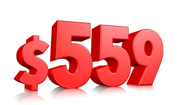 3d Red Number 559 Isolated On Stock Illustration 1154298454