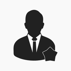 Valued customer icon. Flat style vector EPS.