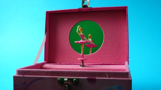 The music casket with the dancing ballerina.