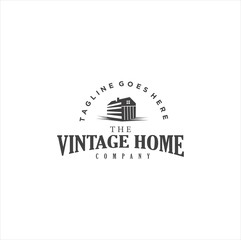 vintage home for architectural logo icon vector template, Vintage real estate logo vector design template, Vintage House Logo Hipster Retro, Home Logo Luxury Design