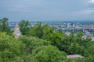 Gorgeous views of the city of Plovdiv from the top of one of its seven hills, Bulgaria