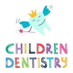 Children dentistry vector illustration