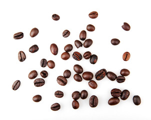 Coffee Beans Isolated On White