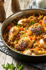Homemade Spanish Arroz con Pollo