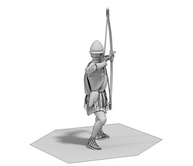 3d render, persian chariot, illustration