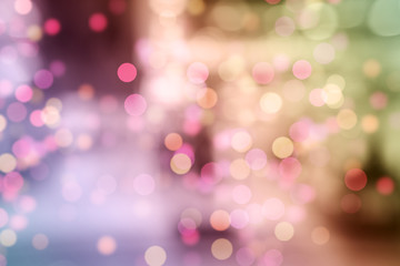 Colorful blurred defocused bokeh background.