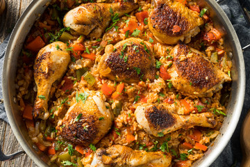 Homemade Spanish Arroz con Pollo