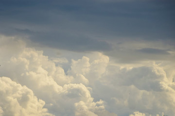 The photo shows the sky with a place for the inscription.