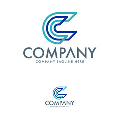 Fototapeta premium Line C Logo Design Template Vector