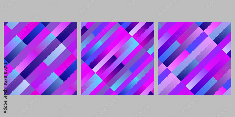 Poster seamless gradient stripe pattern background set - abstract vector illustrations
