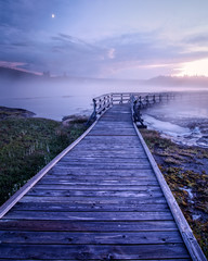 Fototapeta premium Sunset at Firehole Lake WY Wyoming Geyser Bassin at Sunset