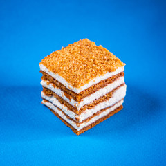 pastry on the blue background