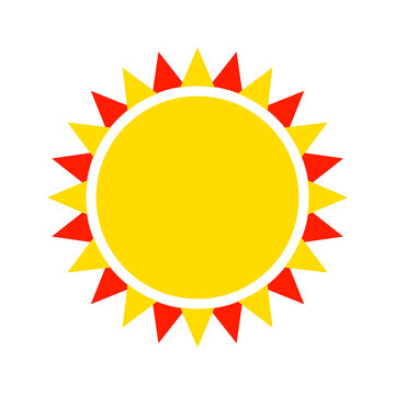 Icon sun, vector.