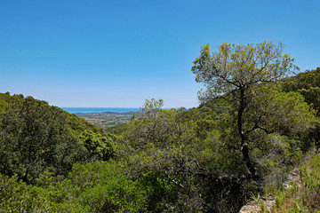 Sardinien Castiadas Blick vom Wanderweg aufs Meer