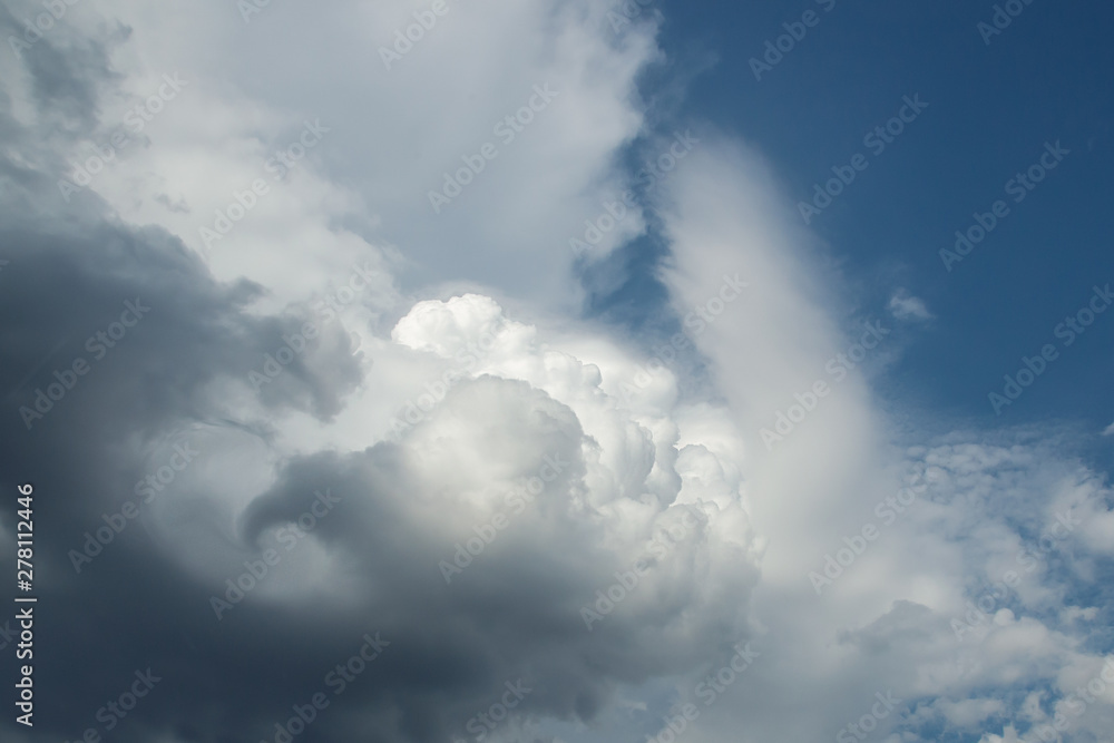 Canvas Prints white curly clouds storm clouds with a whirlwind
