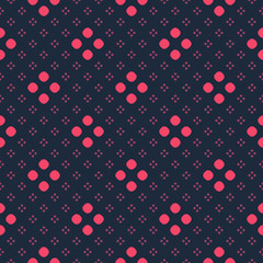 Simple vector minimalist seamless pattern. Colorful polka dot geometric texture