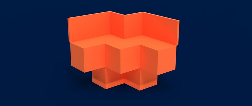 Dise&ntilde;o de podio para presentaci&oacute;n de producto de dise&ntilde;o. Render tridimensional de escalones con iluminaci&oacute;n de reflectores y diferentes materiales brillantes y con patrones. Fondo colorido 3d