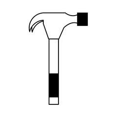 carpentry and constrution tool cartoon in black and white