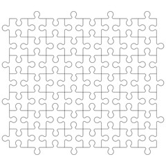 Puzzle icon in trendy style design. Vector graphic illustration.