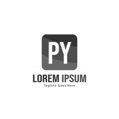 Fototapeta premium Initial PY logo template with modern frame. Minimalist PY letter logo vector illustration