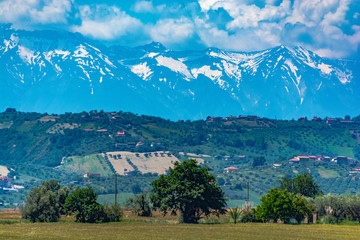 Gran Sasso mountains in Italy