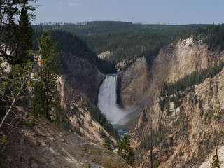 Lower Falls viewed from the lookout point, Yellowstone National Park, Wyoming.