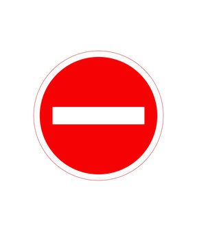 no entry sign. Do not enter sign vector illustration on white background. Do Not Enter Street Sign,Vector Illustration, Isolate On White Background Icon. Warning signs. traffic training.  traffic rule