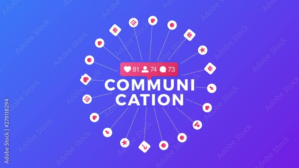 Aufkleber comments, likes, follower counter increase quickly stop motion animation with social buttons that sp