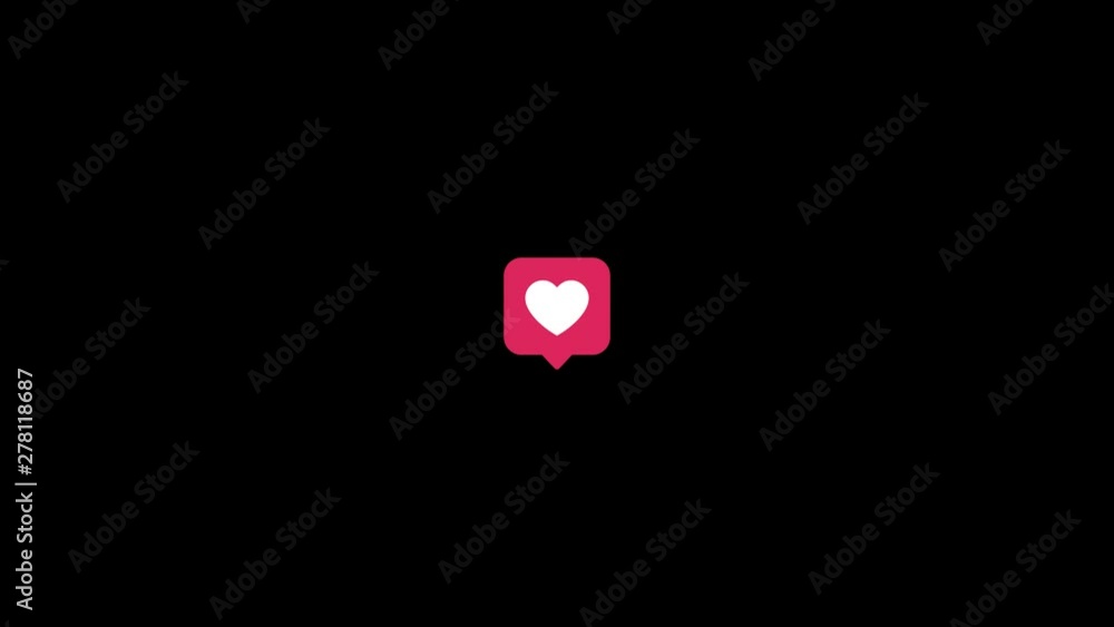 Aufkleber the heartbeat of a social counter that breaks down and creates a frame of many icons increase quickl