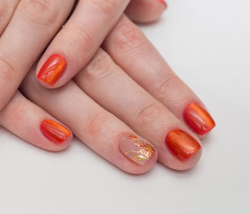 nails red, manicure woman beautyful hand girl