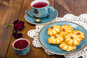 Delicious soft cookies with jam