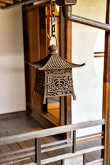 Lantern at a traditional Japanese house in Nara, Japan