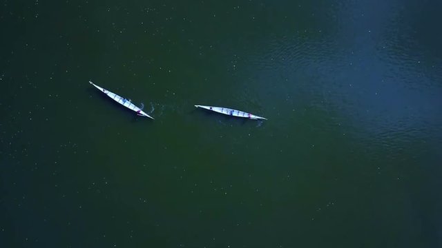 Two kayaks on the water