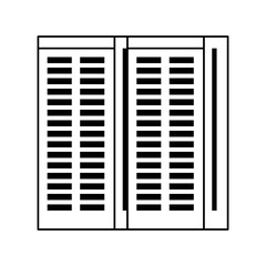 server towers network hardware cartoon in black and white