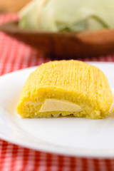 Pamonha, Brazilian sweet corn with cheese filling. Pamonha typical of Brazil, food of the state of...