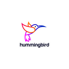 Hummingbird Logo Stock Vector Template