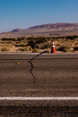 Cracked Highway CA-178 after Ridgecrest 7.1 July 5th, 2019