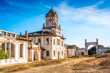 Fnideq, Morocco - October 21, 2013. Old abandoned building