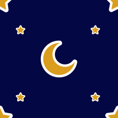 Obraz na płótnie Canvas Moon and stars pattern
