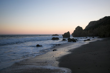 sunset on the beach