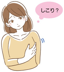 乳がん 自己検診　イラスト