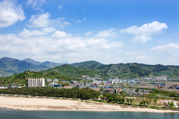 Fototapeta na wymiar Seomjingang River in Hadong-gun, South Korea