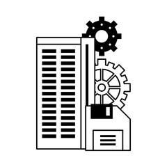 technology support and maintenance cartoon in black and white