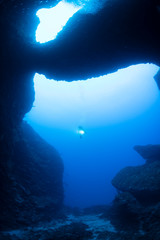Underwater cave