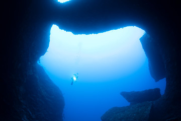 Underwater cave